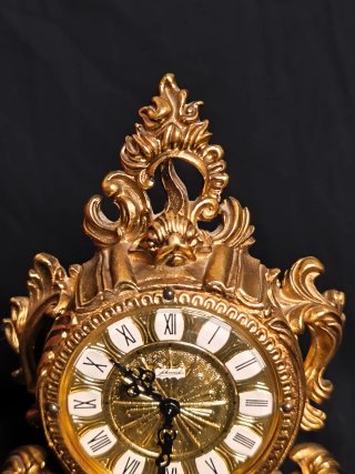 Orologio Schmid Rococò dorato funzionante