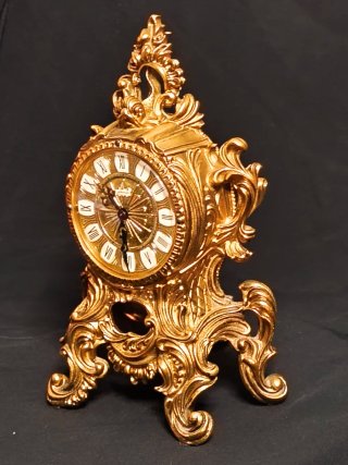 Orologio Schmid Rococò dorato funzionante