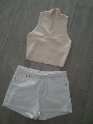 Conjunto Top y Shorts Stradivarius Zara