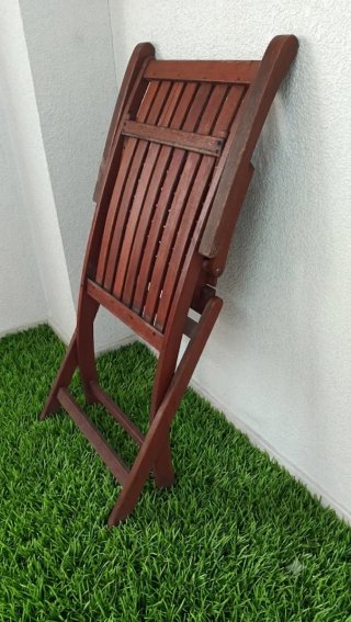 Conjunto 4 Sillas Madera Jardín Hamaca