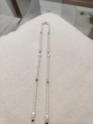 Cadena gafas perlas cultivadas y detalles