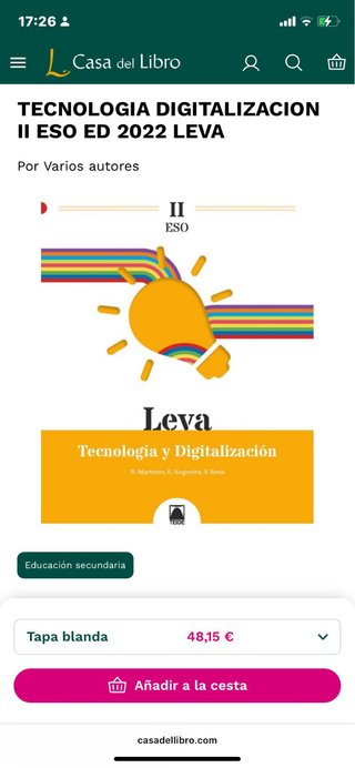 LIBRO NUEVO TECNOLOGÍA Y DIGITALIZACIÓN II LEVA