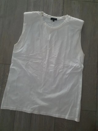 Massimo Dutti Blusa Blanca sin Mangas