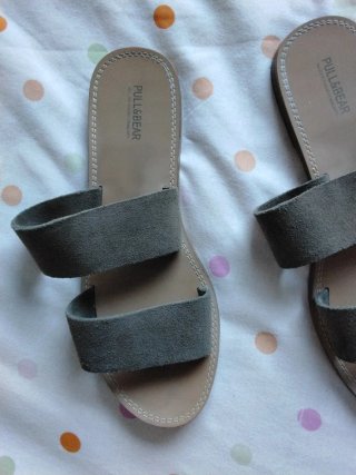 Sandalias Pull&Bear ante beige n.38