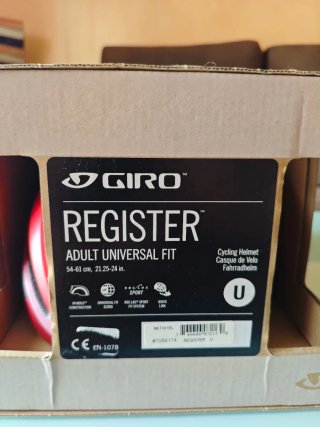 Casco Giro Register Adult Universal Fit Rojo