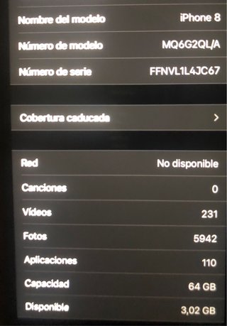 iPhone 8 Negro 64GB