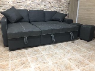 Sofá Cama Chaise Longue Stacy – Grande y con Almacenamiento
