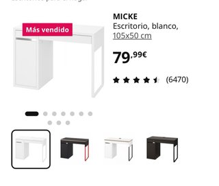 Escritorio IKEA Blanco MICKE