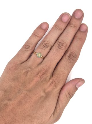 048-01-00010 Anillo Tous Oro 18K con Piedra Verde
