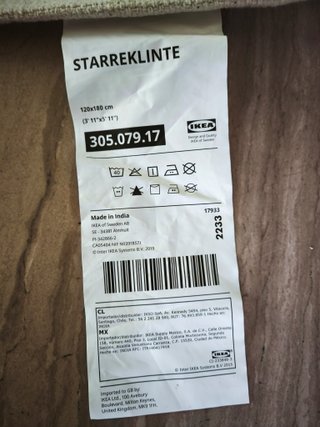 Alfombra Ikea STARREKLINTE 120x180 cm