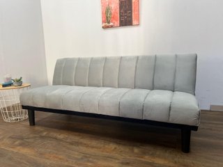 Sofá Cama Cali Terciopelo Gris o Azul – Ideal para Espacios Pequeños