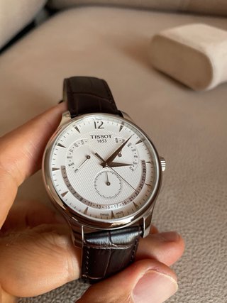 Tissot Calendario Perpetuo Suizo Marrón/Plata