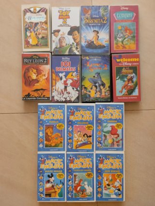Lote 9 Películas Disney VHS