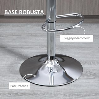 Conjunto de 2 Taburetes de Bar con Altura Ajustable, Taburetes de Cocina Altos con Asiento Giratorio y Reposapiés de Metal y Acrílico, 39X39X67-87 Cm, Transparente