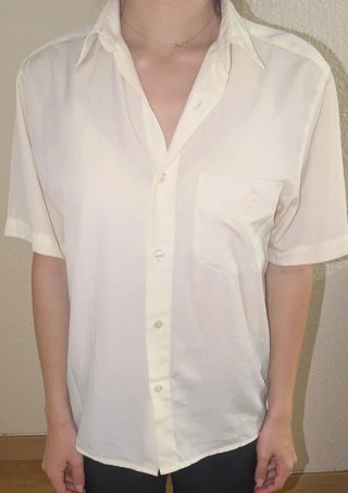 Camisa Vintage de Manga Corta