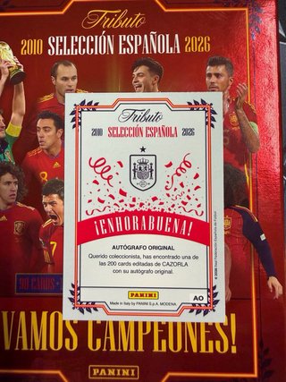 Carta Firmada Santi Cazorla Vamos Campeones