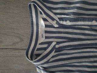 Mono corto Zara rayas azul y blanco