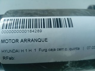 HYUNDAI H 1 H  1  Furg.caja cerr.c. quinta MOTOR ARRANQUE