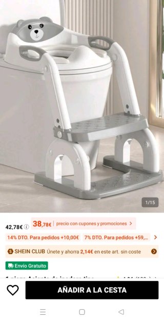 Asiento reductor WC infantil oso