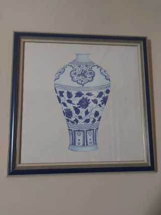 Conjunto de 2 Cuadros Decorativos Azules