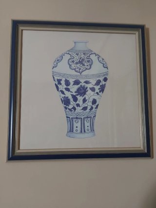 Conjunto de 2 Cuadros Decorativos Azules