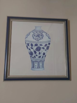 Conjunto de 2 Cuadros Decorativos Azules