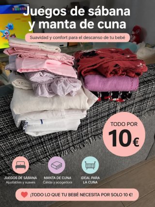Juegos de sábana y manta de cuna