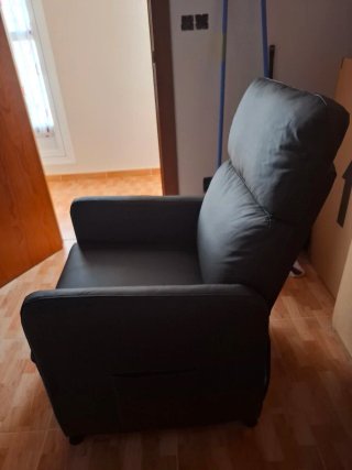 Sillón relax polipiel gris,no es independiente