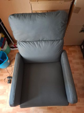 Sillón relax polipiel gris,no es independiente