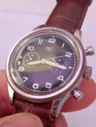 Orologio W Cronografo Nero Marrone
