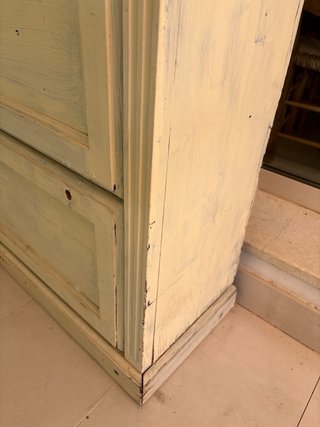 Mueble zapatero de madera y cristal  90x83x33