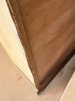 Mueble zapatero de madera y cristal  90x83x33