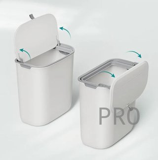 Cubo de basura colgante con tapa