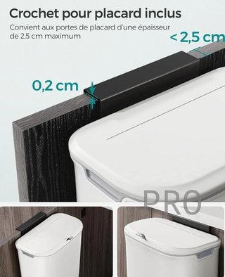 Cubo de basura colgante con tapa