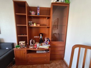Mueble modular salón con vitrina