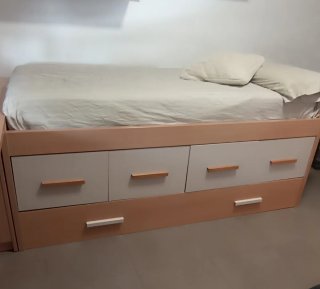 Cama nido con cajones madera.