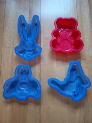 Moldes silicona figuras (4 uds) dibujos animados