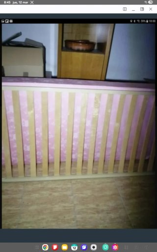 OCASION Somier 90cm con colchón y patas