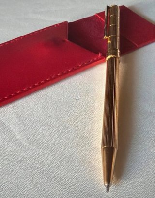 Penna Yves Saint Laurent Oro con Custodia Rossa