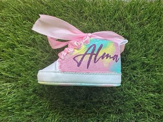 Zapatilla bebé personalizada gato