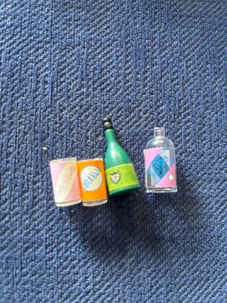 Lote 4 bebidas originales muñeca Chabel 80’