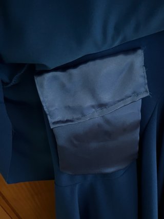 Traje de flamenca azul con volantes