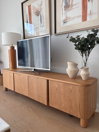 Mueble TV madera natural