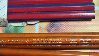 Lote Papelería Vintage EGB Tizas Lápices Gomas