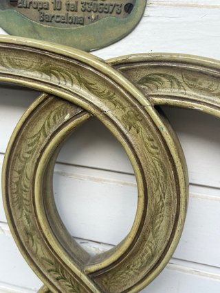 Cabecero de madera verde con diseño 180cm