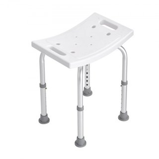 Silla de Ducha, Taburete de Ducha de Altura Ajustable con Mangos Integrados, Asiento de Ducha para Ducha o Bañera, Taburete Antideslizante para Ancianos Discapacitados, Capacidad de 158.8 kg