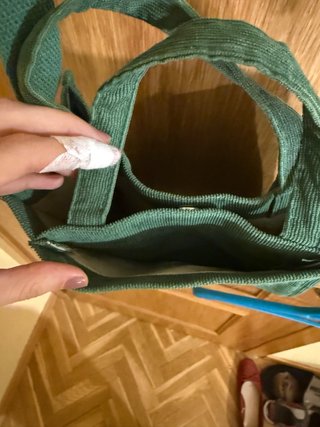Bolso bandolera pana verde dos bolsillos