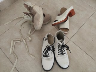 Lote de calzado: cuñas, botines y sandalias