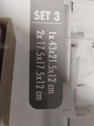 Set 3 Estantes de Pared Madera