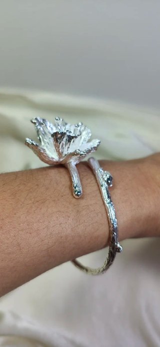 Pulsera Plata 925 Flor
